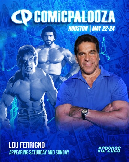 Comicpalooza | Comicpalooza is thrilled to welcome back the one and only Lou Ferrigno—the legendary bodybuilder and actor who brought The Incredible Hulk... | Instagram