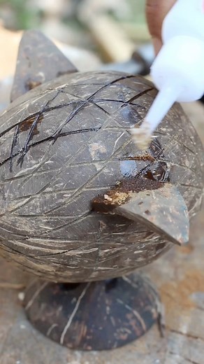 Coconut Piggy Bank #coconutcrafts #diy #reels | Hand Arts & Crafts02