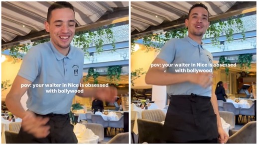 French Waiter Breaks Into Bhangra, Sings Tujh Mein Rab Dikhta Hai While Serving Indian Tourists, Wins Hearts (WATCH)
