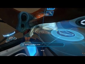 A Reaper Leviathan Attacks A Cyclops - Subnautica -
