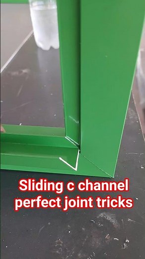 aluminium sliding c channel perfect joint tricks #slidingdoor #sliding #slidingsystem #aluminumdoors