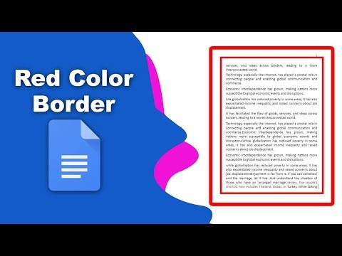 How to add a red color border in google docs