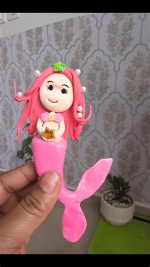 clay mermaid#diy#trending#clay #viral #diyideas #ytshorts #craftideas #homedecor #giftideas
