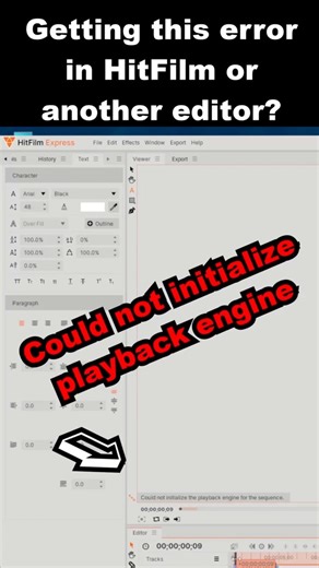 Could not initialize playback engine... [FIX]