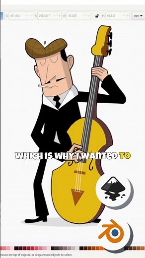 Make a full 2d rig in 10 minutes! #inkscape #blender3d #vectorgraphics