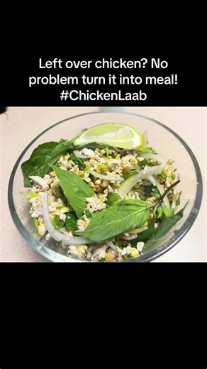 Left over chicken breast? And don’t know what to do? Turn it to another meal 👌😋🤤#ChickeLaab #asianfood