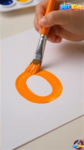 O for Orange 🍊 | ABC Phonics for Kids | Alphabet Drawing & Painting | MIT Kids #Shorts