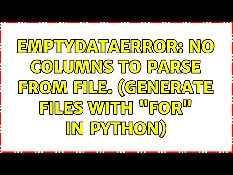 EmptyDataError: No columns to parse from file. (Generate files with "for" in Python)