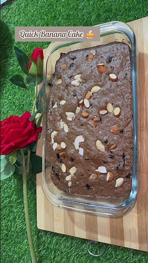 |Very Easy And Quick Banana Cake|🥧 Full Recipe Is In Related Video👆•Only In 10 Minutes•🍌 #shorts