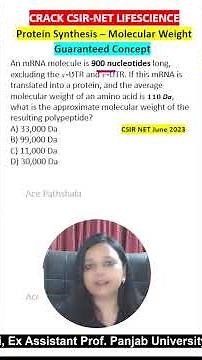 Molecular Weight of Polypeptide 🧬 | CSIR NET PYQ Trick (Amino Acid Calculation) #csirnetlifescience