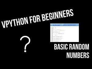 VPython for Beginners 5 - Basic Random Numbers