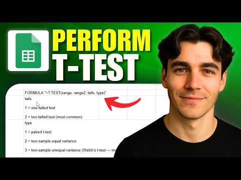 How To Perform A T-Test In Google Sheets (Tutorial 2026)