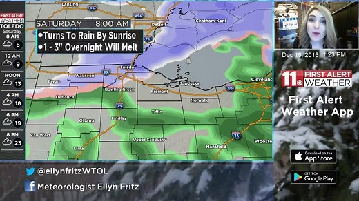 6.6K views · 17 reactions | Snow returns to north west Ohio and south east Michigan TONIGHT! Check out this Weather On The Go to find out when the storm will arrive, how much snow is expected and just how this will affect your weekend plans! | WTOL 11 | Facebook