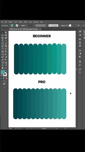 🔥 Adobe Illustrator 2025 Tips – How to Create Gradient Color Palette #shorts #viral #youtubeshorts