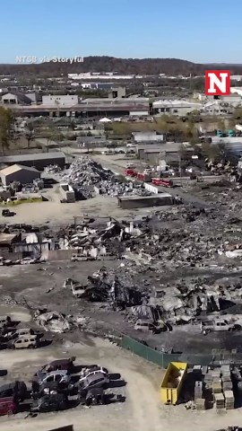 New Drone Video Surfaces Of Tragic Louisville Plane Crash Site