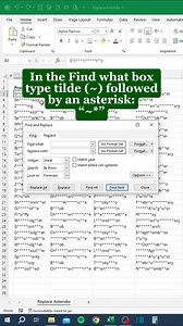 Replacing Asterisks in Excel‼️ ❤️ and follow for daily tips! 🗂️ Save this post for future reference! 👯 Share it with a friend! 🎁 Get Excel Templates, PDF Cheat Sheets, Trackers, and Trainings at the link in our bio! 🎯 Follow us on Instagram, YouTube, TikTok, and more at the link in our bio! #excel #exceltips #exceltricks #spreadsheets #tutorial | CheatSheets