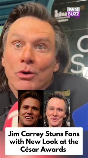 Hollywood actor Jim Carrey stuns fans with new appearance at the César Awards, internet reacts #jimcarrey #hollywood #celebritynews #trendingvideo #makeup #fashion | IWMBuzz