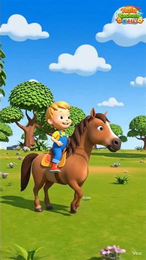 Lakdi Ki Kathi Kathi Pe Ghoda | Hindi Balgeet | 3D Nursery Rhymes