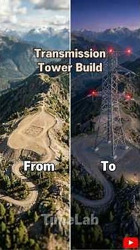 Building a Giant Transmission Tower on a Mountain | Timelapse