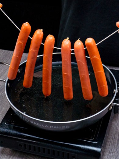 Puff pastry sausages with a trick worth trying Ingredients vegetable oil: 300 ml (10 fl oz) sausages: 6 pc puff pastry: 1.2 kg (3 lb) ketchup: 200 g (7.1 oz) mayonnaise: 100 g (3.5 oz) pickled cucumbers: 2 pc processed cheese slices Cheddar: 6 pc mozzarella: 150 g (5.3 oz) Additionally ketchup: 150 g (5.3 oz) apple vinegar: 20 ml (0.7 fl oz) soy sauce: 10 ml (0.3 fl oz) brown sugar: 30 g (1.1 oz) honey: 20 g (0.7 oz) mustard: 30 g (1.1 oz) sweet paprika: 4 g (0.1 oz) granulated garlic: 4 g (0.1 