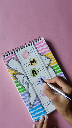 Easy math front page design idea #frontpage #coverpage #shorts