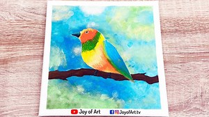 5.5M views · 21K reactions | Easy technique to paint bird with toothbrush by Joy of Art #117 | Joy of Art | Facebook