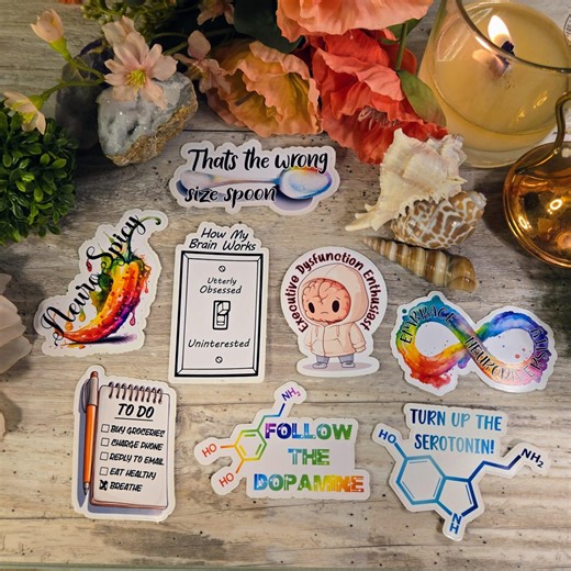 ADHD, ADD, Executive Dysfunction, Neurodiversity, Neurospicy, Vinyl Decal, Sticker, Dopamine, Neurodivergent, ODD - Etsy