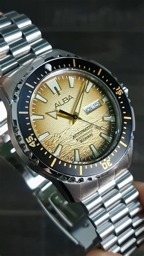 Alba AL4733X1 Light Champagne Dial Automatic #al4733 #albawatches #menwatch