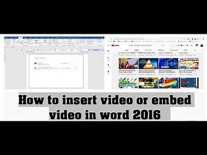 How to insert video or embed video in word 2016