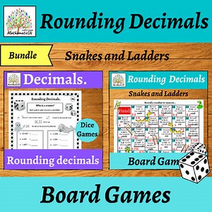 Rounding Decimals Board and Dice Games