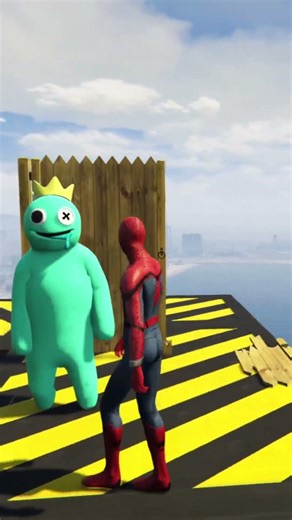 GTA 5 Epic Ragdolls | RED SPIDERMAN VS RED MINION VS GREEN MINION Spider-Man Jumps/Fails ep. 46