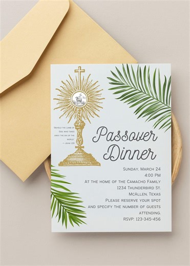 Catholic Passover Dinner Invitation - Etsy