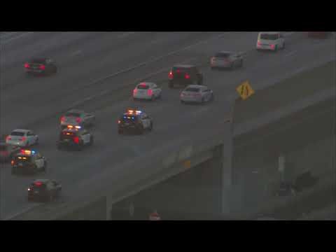 Watch Live: LAPD officers in pursuit of assault suspects in LA County