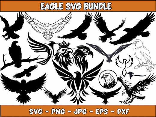 Eagle SVG Bundle: Flying Eagle Clipart, Cut Files (digital Download) - Etsy