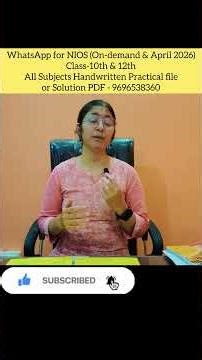 Order NIOS ON-Demand/April/October 2026 Handwritten Practical File For Class-10th/12th Session 2026.