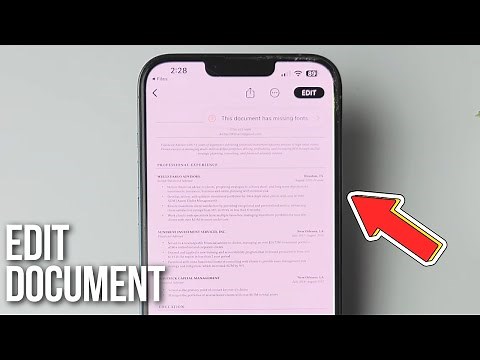 How to edit a document on iphone