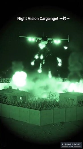 Night Vision Carnage! The AC-130 Hunts 🟢🎯 #shorts #asmr