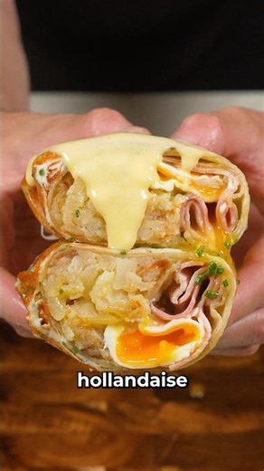 Eggs Benedict Breakfast Burrito