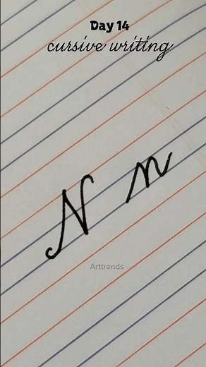 Learn to write cursive handwriting capital & small letter N | How to write alphabet for beginners 😱