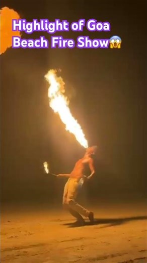Fire show in Goa#dailyvlog #goa #fireshow #beach #ytshorts #trending #rashmilivetalks