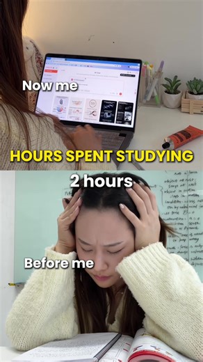 Before Me vs Now Me🎀💭 We were using completely different study strategies. Before me: ❌ rereading ❌ cramming the night before ❌ “I studied all day” but nothing stuck Now me: ✅ less time ✅ higher grades ✅ information sticks immediately 🎯 Here’s the method that stopped cramming completely: 🌟 The Blur Test Immediate Retrieval Loop 🌟 Step 1 — Study normally (20–30 minutes) Take notes, watch lectures, do whatever you usually do. Step 2 — Blur everything Close your notes. Open your laptop and go 