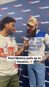 Post Malone pulls up to Fanatics 🔥 Watch our #SuperBowlLIX All-Access video on Monday to see the full interaction | Billboard
