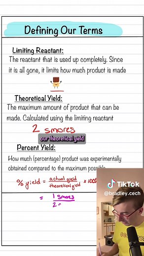 Using s’mores to help with limiting reactants and theoretical yields! 🤤 #Chemistry #APChem #Chem #GenChem #STEM #ChemHelp #ChemWithBrad #YourChemistryTutor