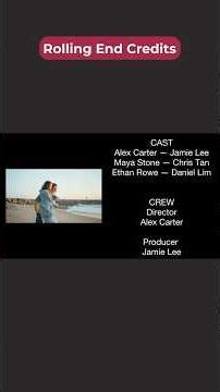 Clean rolling credits = instant cinematic ending 🎬 #endcredits #outro #videoediting #inshot