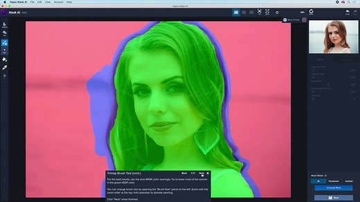 功能强大的人工智能人物图像抠图软件 Topaz Mask AI Win/Mac破解版