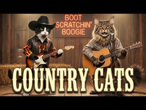 Cats Line Dancing?! 🤠 "Boot Scratchin' Boogie" | Boots & Tom (Official Video)