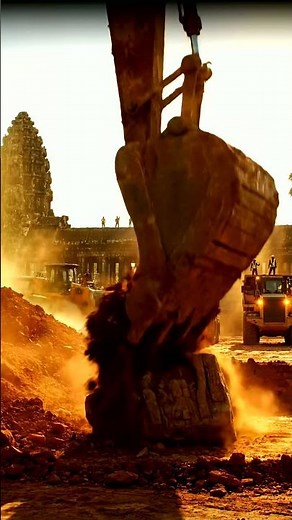 Excavator Unearths ANCIENT Artifact! 🤯 Unexpected Discovery Near Temple Ruins