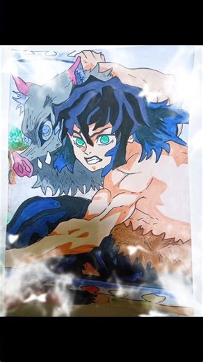 Drawing Inosuke 👺 || How to draw inosuke from demon slayer || #shorts #animeart