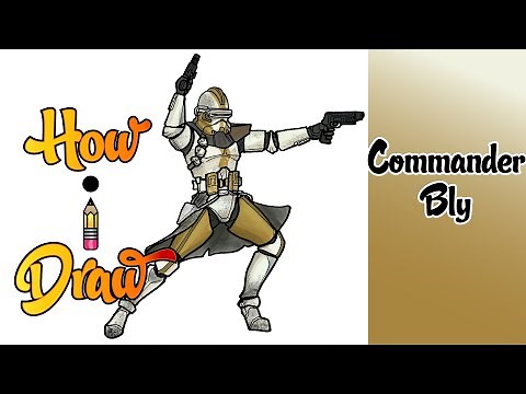 How I Draw COMMANDER BLY from STAR WARS | ** how to draw clone trooper commander bly clone wars **