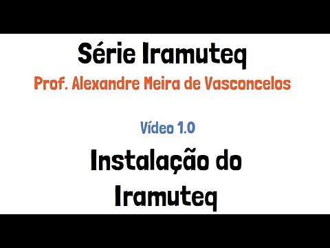 Iramuteq 1 Instalação do Software Iramuteq
